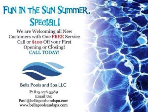 Now scheduling swimming pool openings! Call Today 815-276-5589